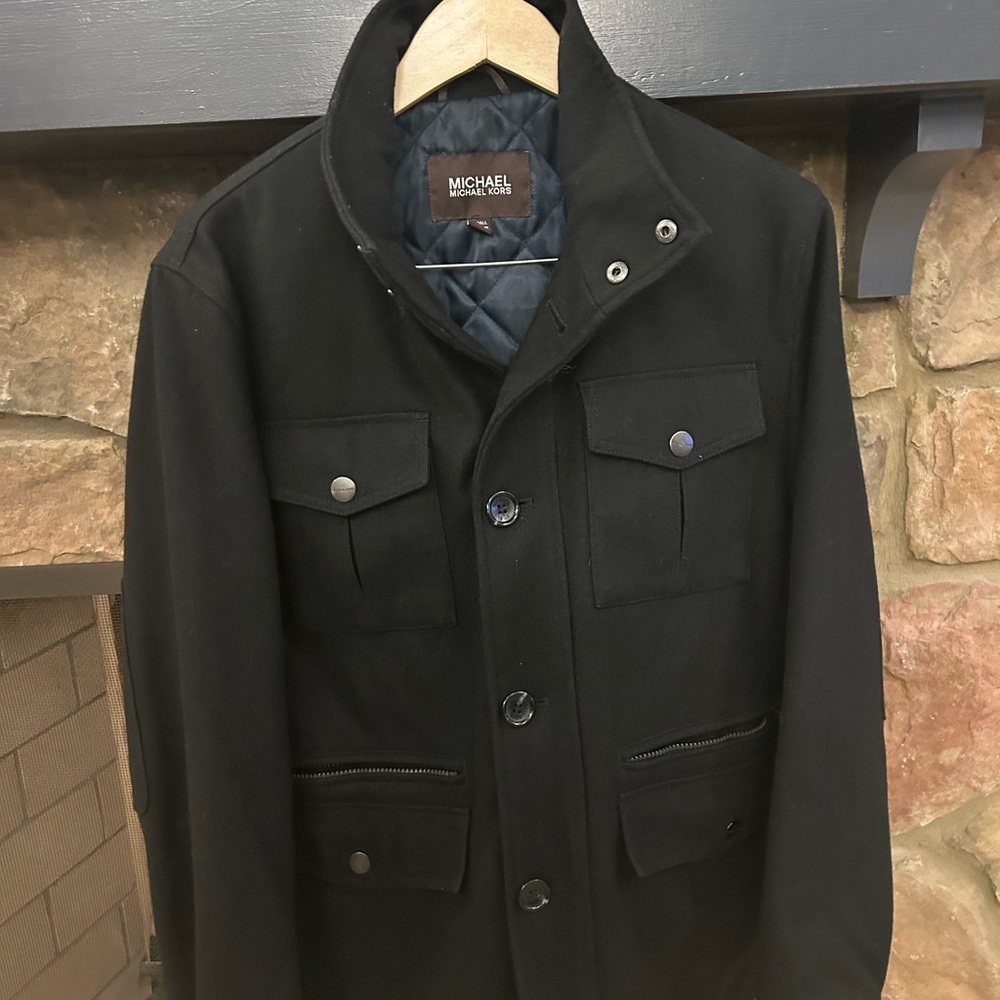 Michael Kors Black Military Field Coat S